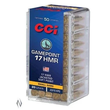 CCI .17 HMR 20gr Game Point JSP 2375fps Ammunition