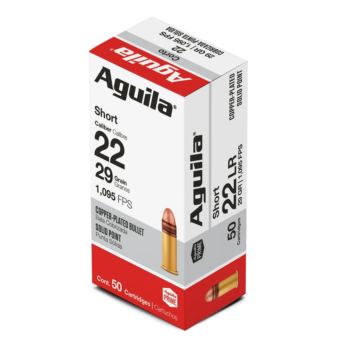AGUILA 22 SHORT HV SP 29GR AMMUNITION 50/BOX