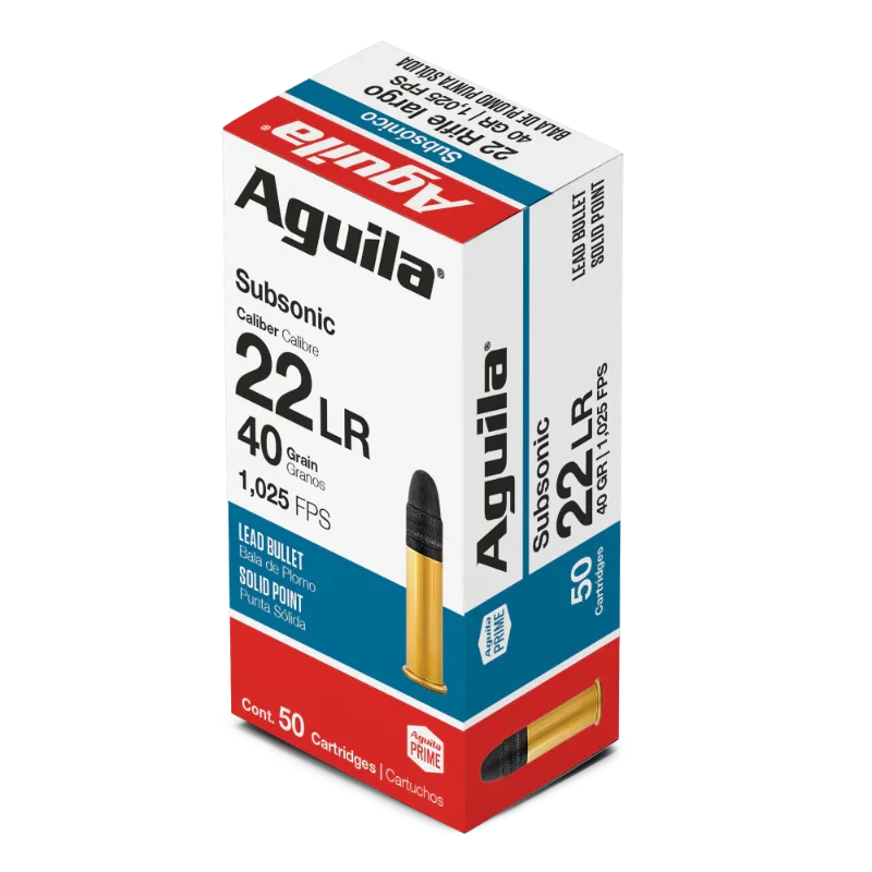 AGUILA 22LR SUB 40GR AMMUNITION 50/BOX