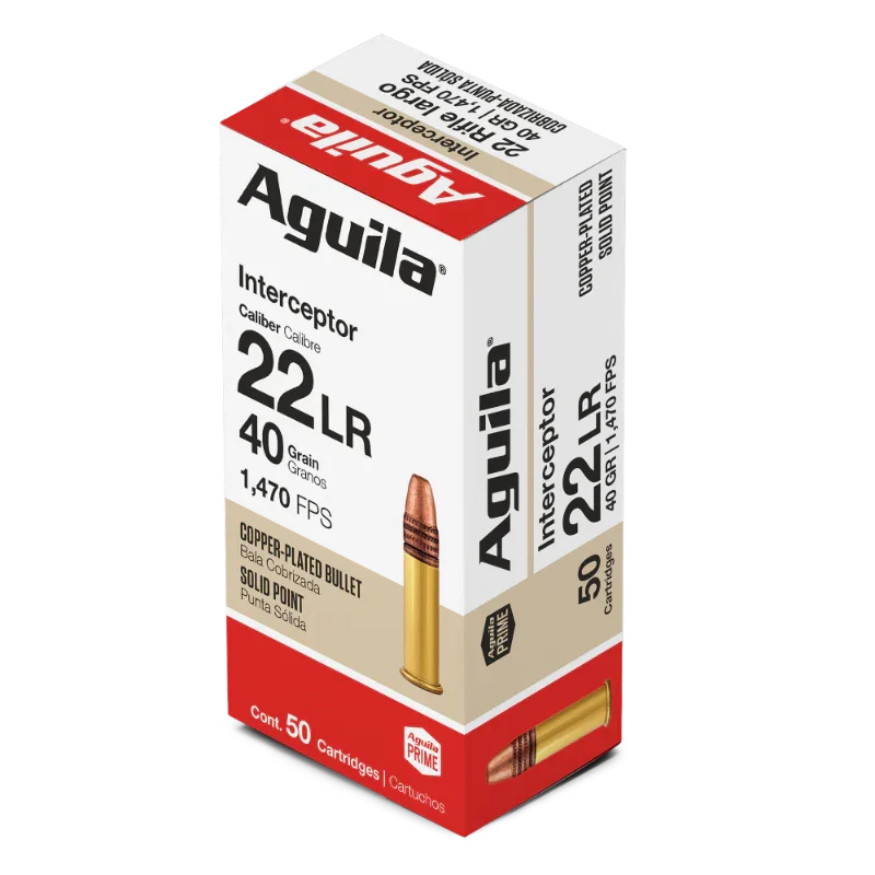 AGUILA 22LR INTERCEPTOR SP 40GR AMMUNITION 50/BOX