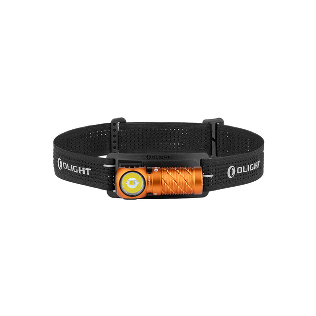 Olight Perun 3 Mini 1250 lumens Rechargeable Head Torch with White and Red Light (Orange)