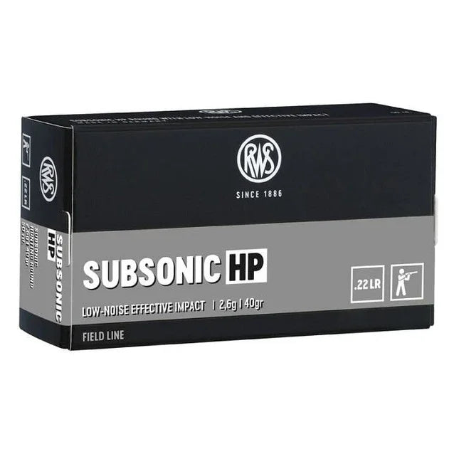 RWS 22LR Subsonic 40gr HP 50 Pack - Hunt The Night
