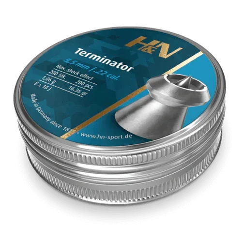 H&N TERMINATOR .22 16.36GR AIR PELLET - Hunt The Night