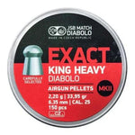 JSB EXACT KING HEAVY MKII .25 33.95GR AIR PELLETS (150pk) - Hunt The Night
