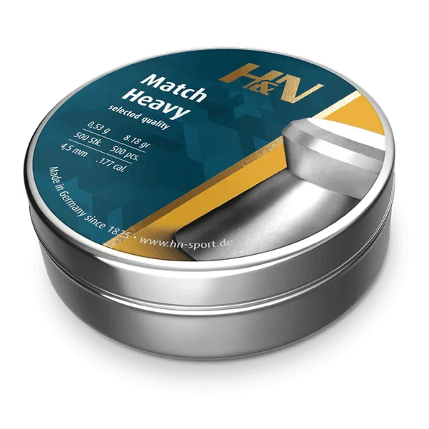H&N MATCH HEAVY .177 8.18GR AIR PELLET