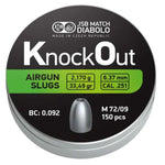 JSB KNOCK OUT .25 33.49GR AIR SLUGS - Hunt The Night