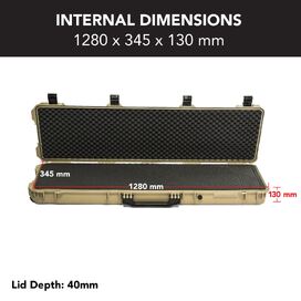 Evolution Gear HD Series Rifle Hard Gun Case XL - Desert Tan