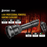 SPERAS TH4 IR KIT Zoomable & Dimmable & Rechargeable 4-in-1 Hunting Flashlight Kit - Hunt The Night