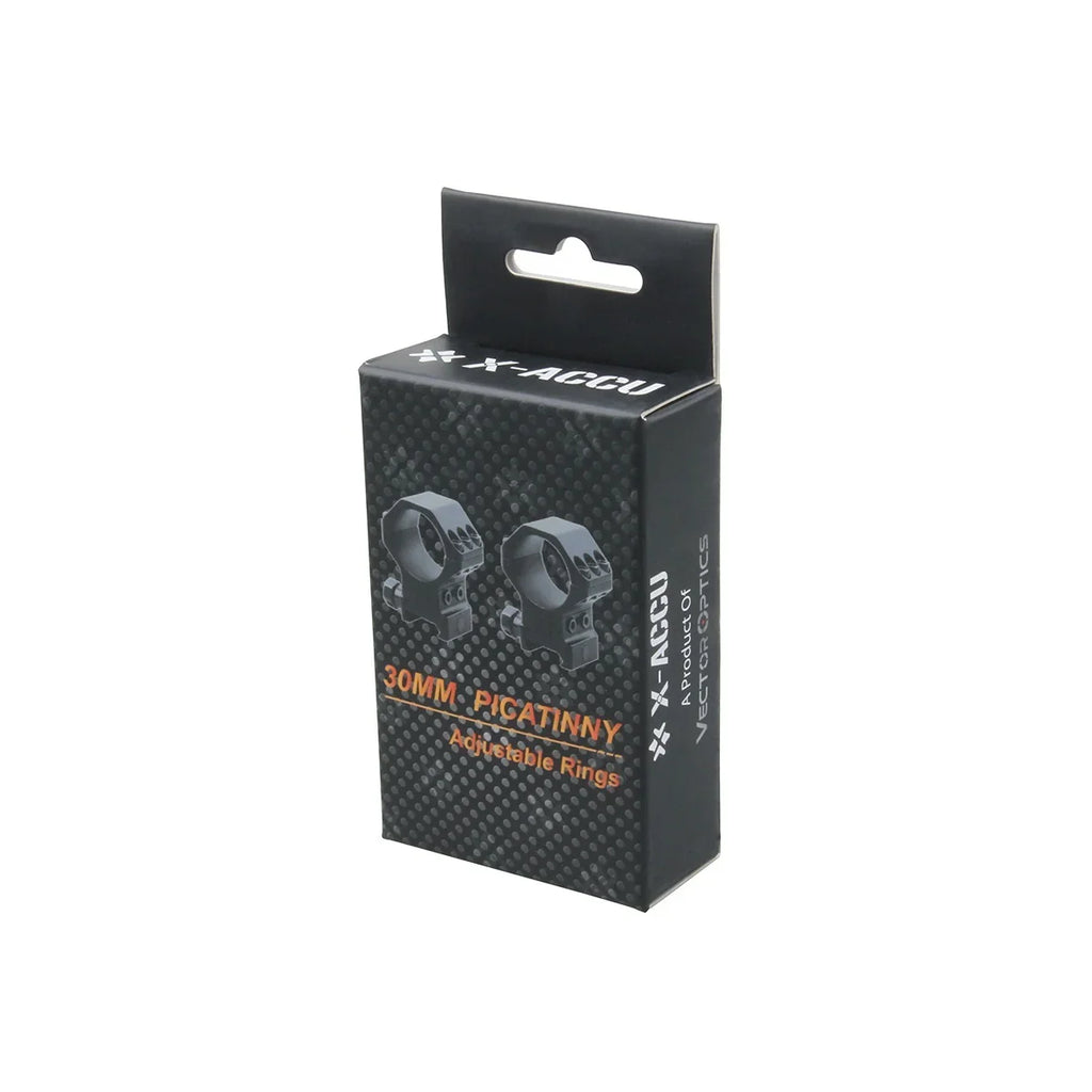 Vector Optics X-Accu Adjustable Elevation 30 mm Picatinny Rings