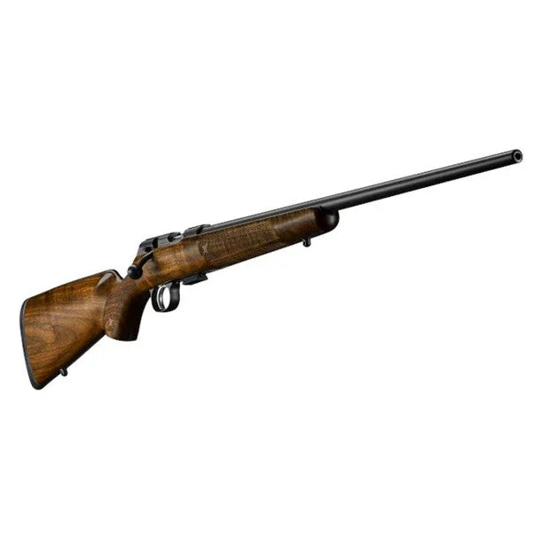 CZ 457 American 22LR Rimfire Rifle with Walnut Stock - Hunt The Night