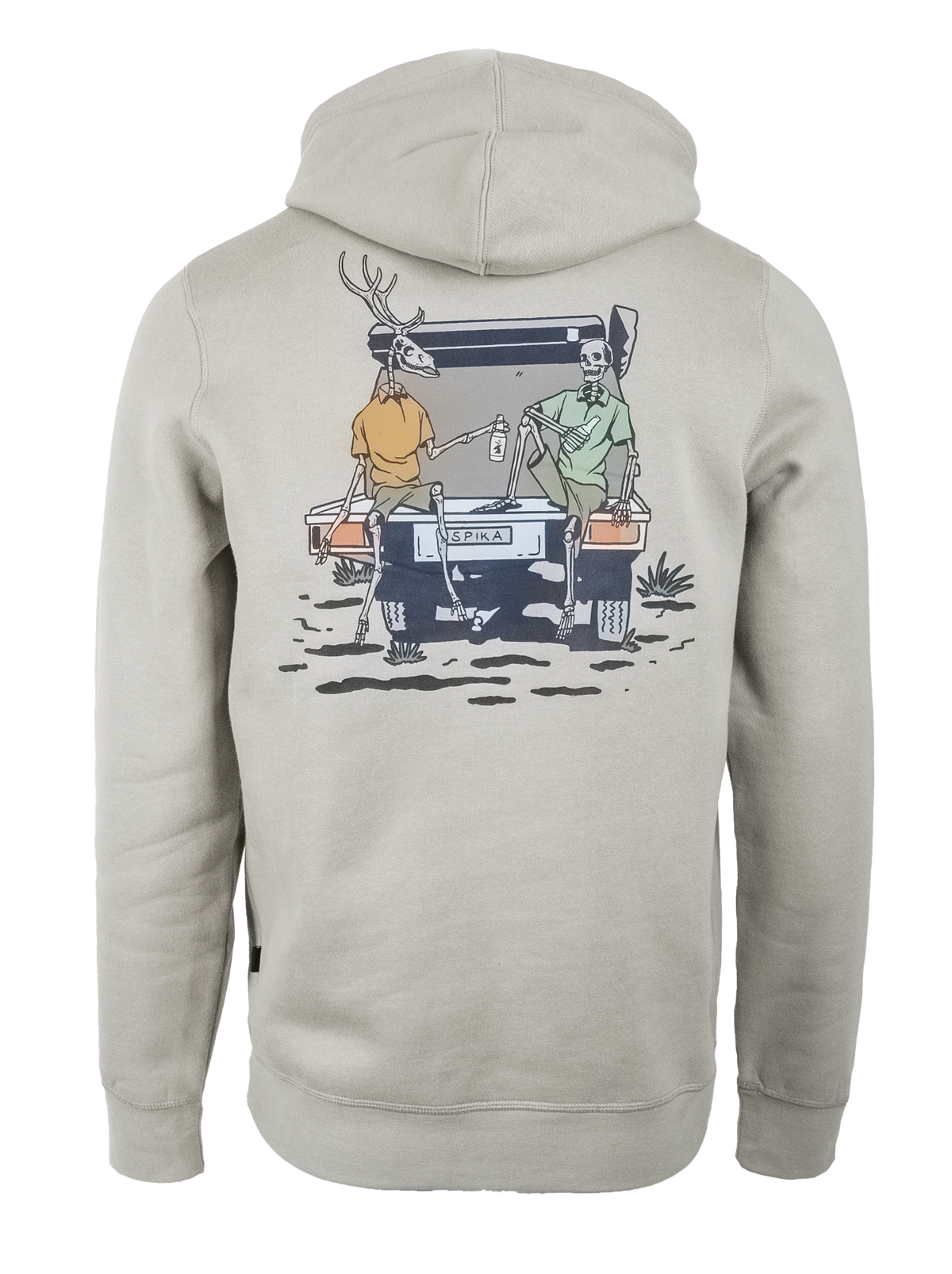 Spika Bone Collector Hoodie - Mens - Dune Green - side view