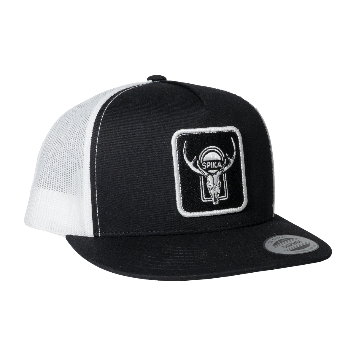 Spiker Patch Trucker Cap - High Country Sambar - Black/White