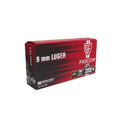 FIOCCHI 9MM LUGER 124GR 50PK FMJ