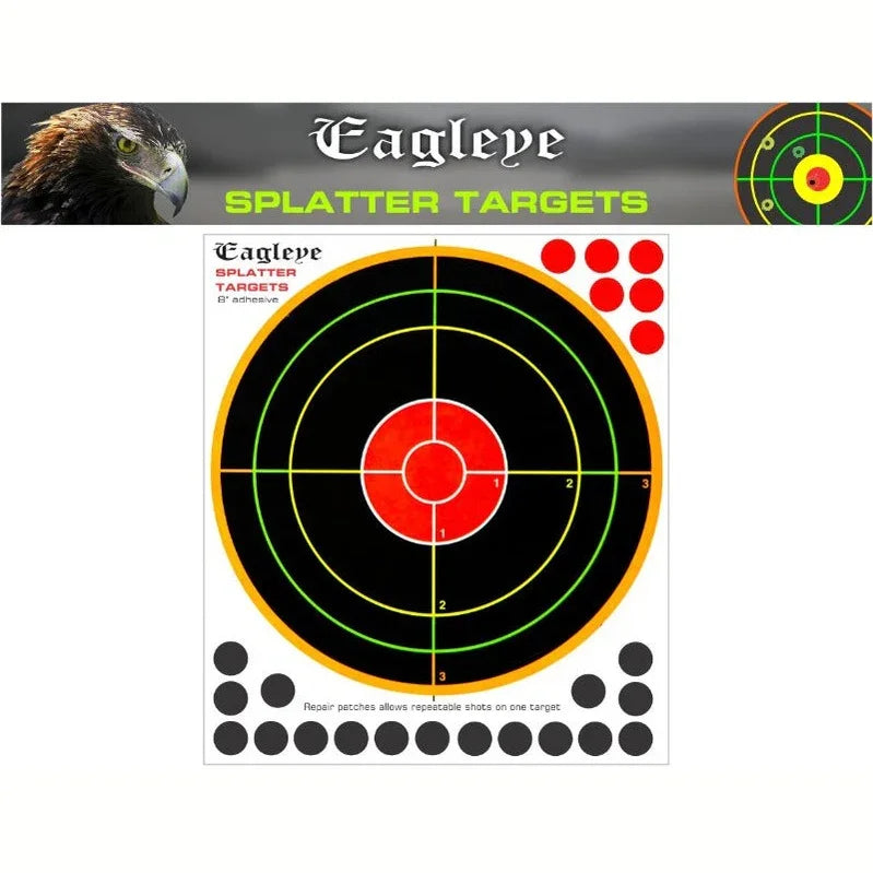 Eagle Eye Splatter Target 8" Adhesive 5pk - Hunt The Night