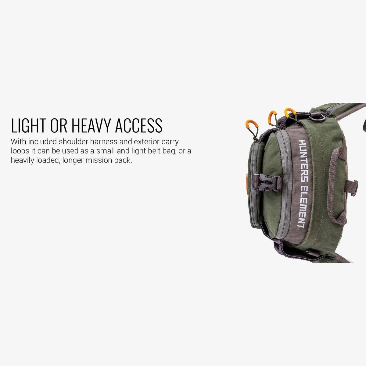 HUNTERS ELEMENT DIVIDE BELT BAG FOREST GREEN - Hunt The Night