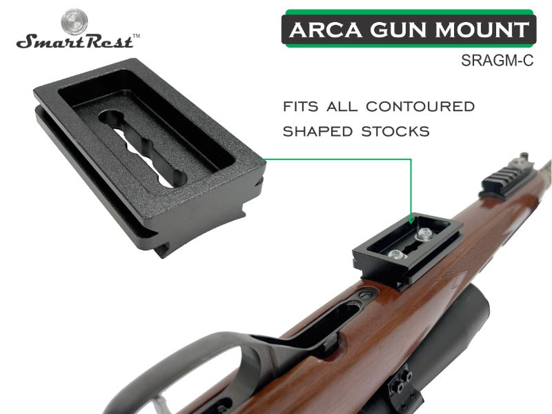 SmartRest Arca Gun Mount Plate for contoured stock (curved)