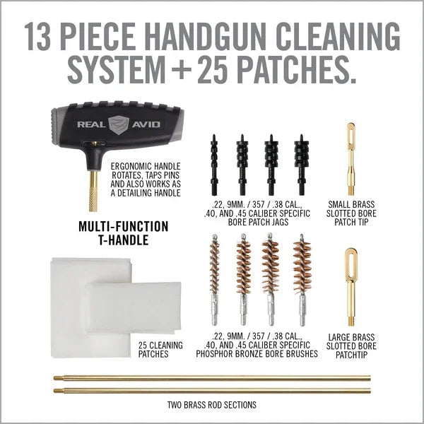 REAL AVID Gun Boss® - Modern Handgun Cleaning Kit .22 - .45