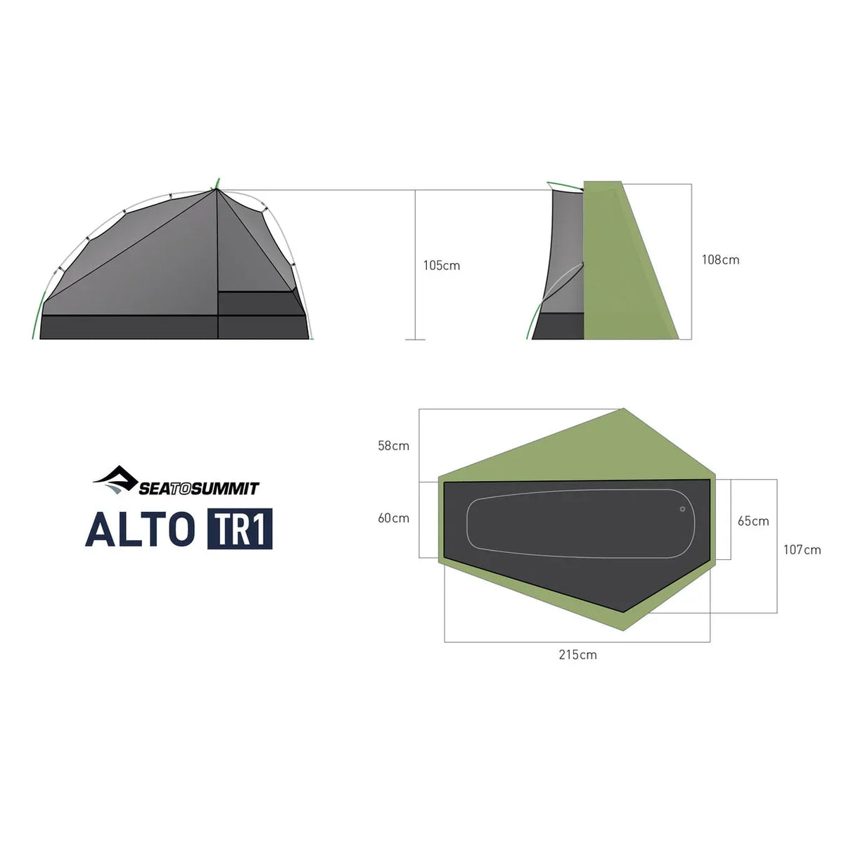 Alto Semi-Free Standing Ultralight Tent