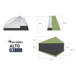 Alto Plus Semi-Free Standing Ultralight Tent - Hunt The Night
