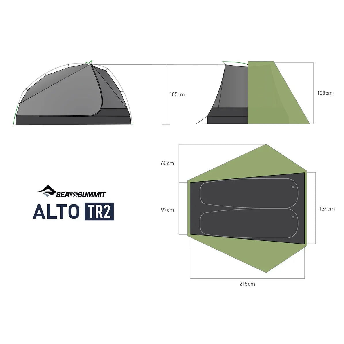Alto Semi-Free Standing Ultralight Tent