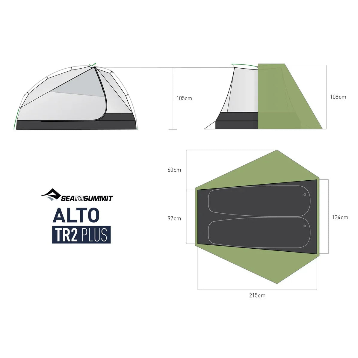Alto Plus Semi-Free Standing Ultralight Tent - Hunt The Night