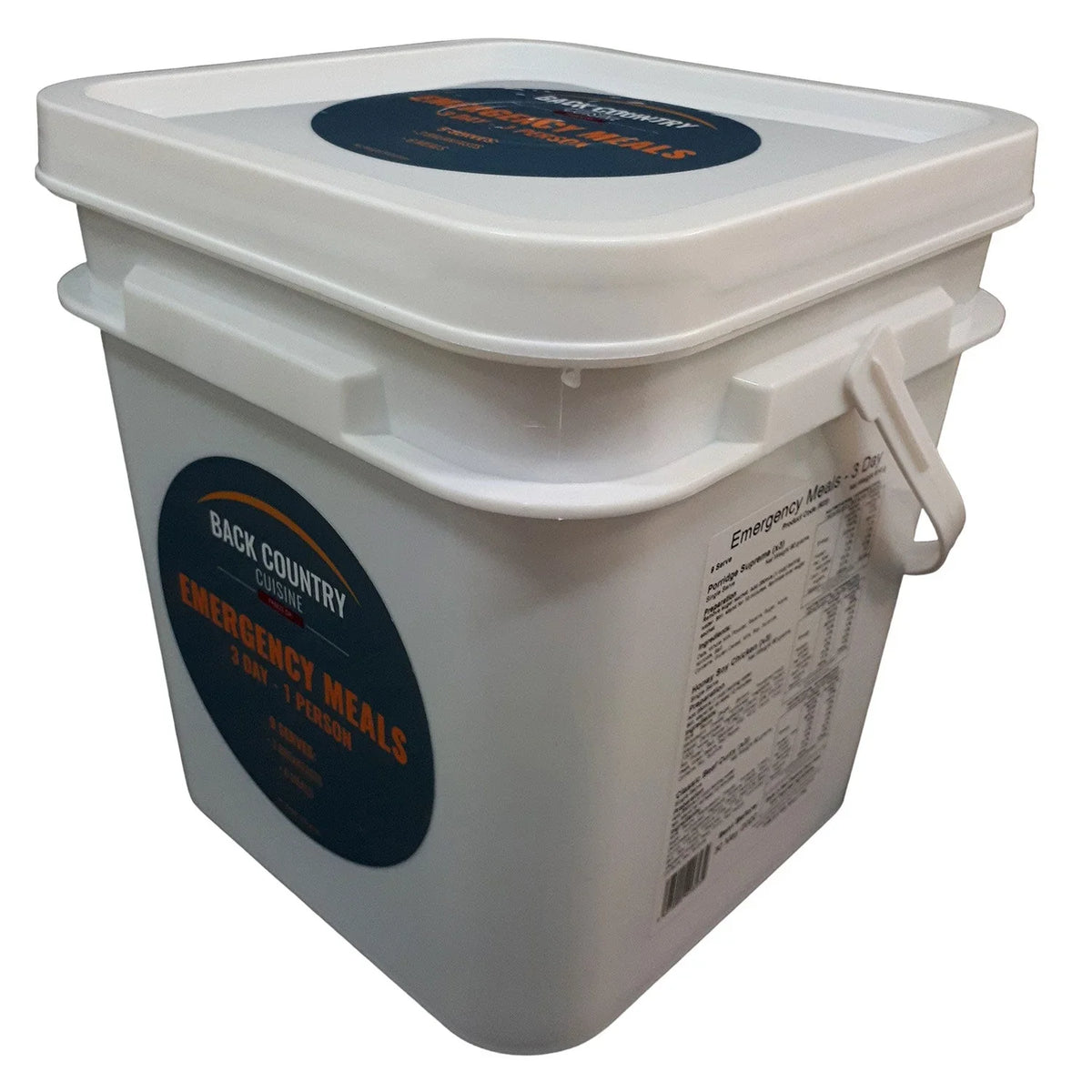 Back Country Foods 3 Day Emergency Bucket