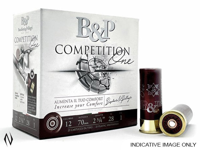 B&P Competition One 12GA 28gr #8 Shot 1250fps - (per slab)