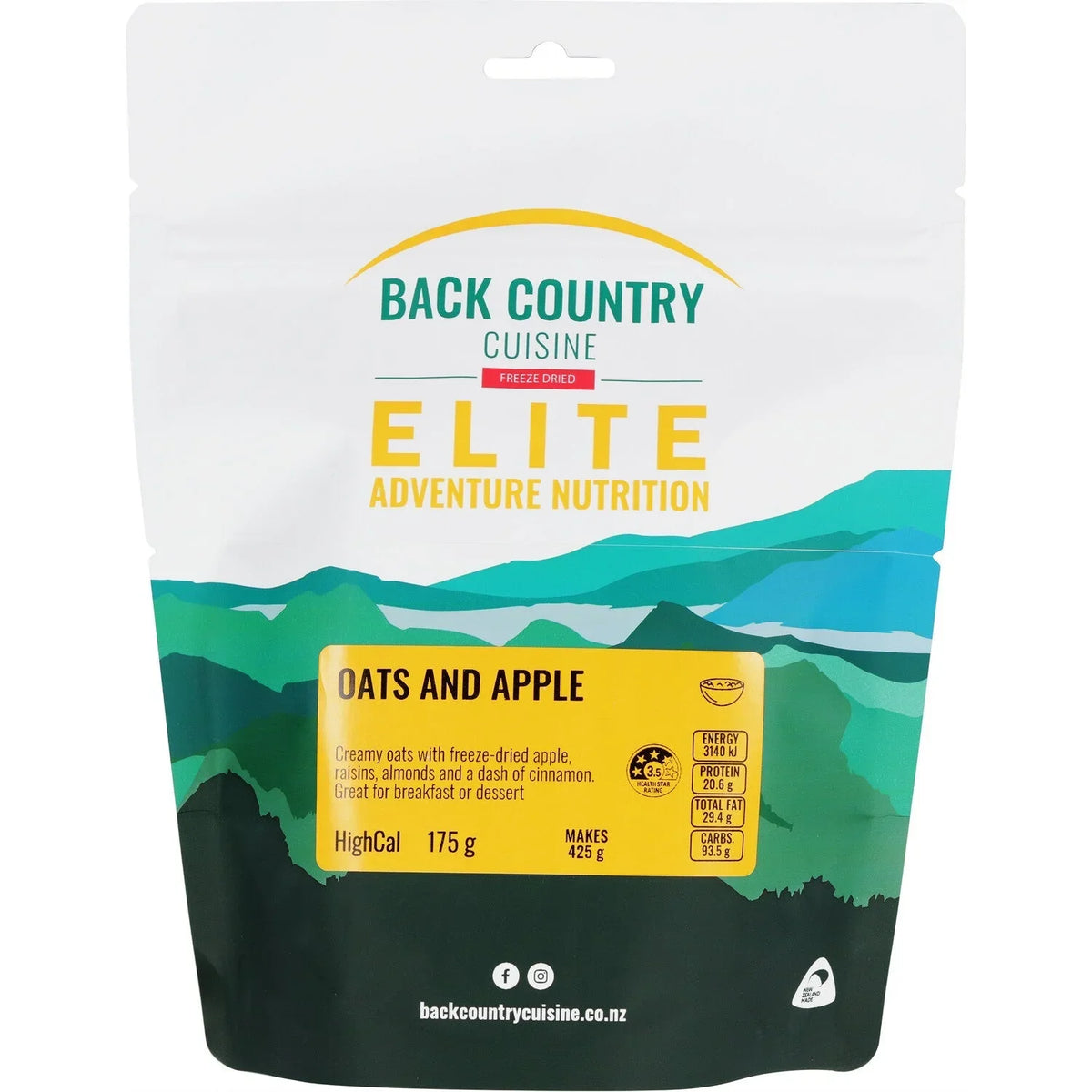 Back Country Foods Oats and Apple