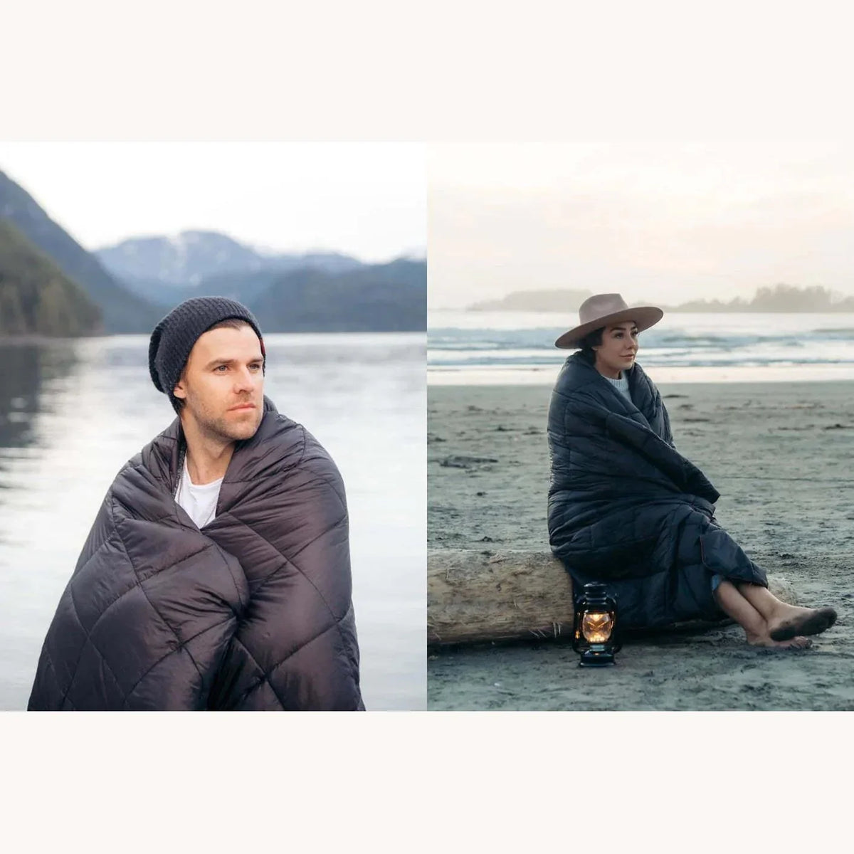 NAKIE MIDNIGHT BLACK SUSTAINABLE DOWN - PUFFY BLANKET - Hunt The Night