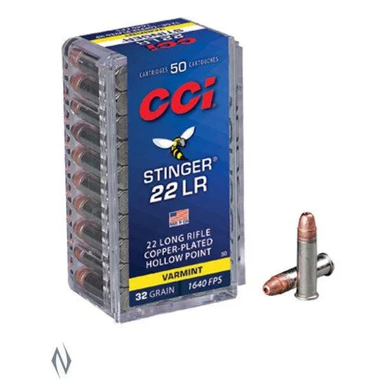 CCI 22LR STINGER 32GR CPHP 1640FPS