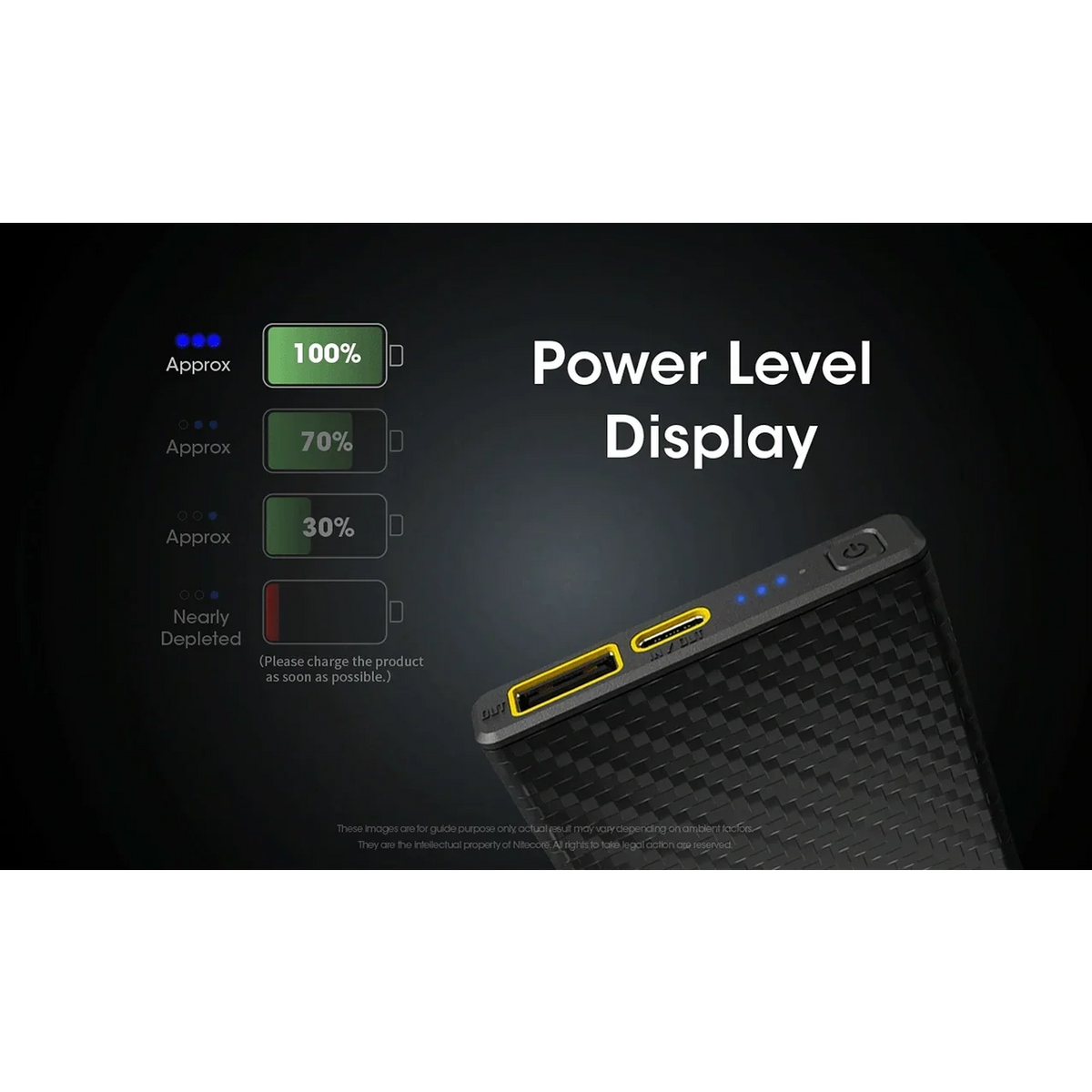 NITECORE Lightweight Carbon Fibre 10000mAh Power Bank