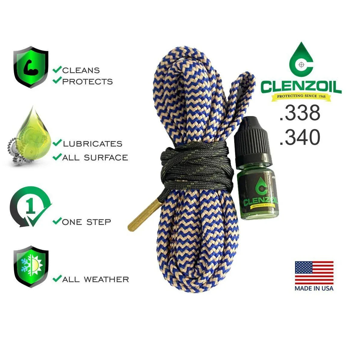 CLENZOIL COBRA BORE CLEANING SYSTEM .338 - .340 - Hunt The Night
