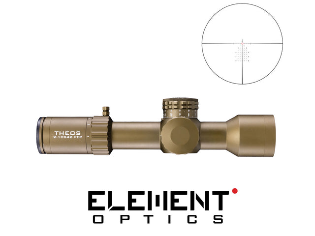Element Optics Theos 2-10x42 FFP MPR-1D MRAD FDE