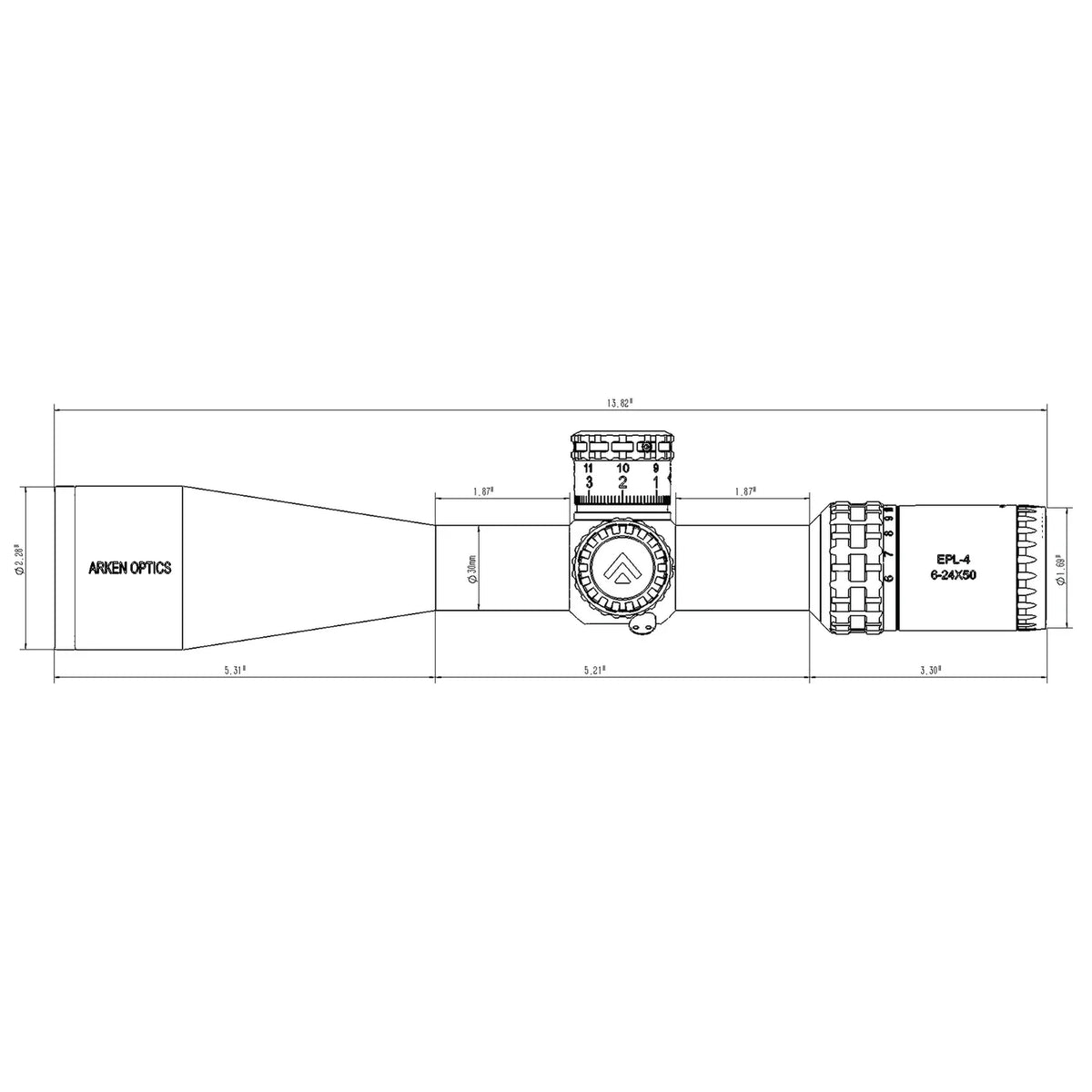 Arken EPL4 6-24x50 FFP VHR Illuminated MOA - Hunt The Night