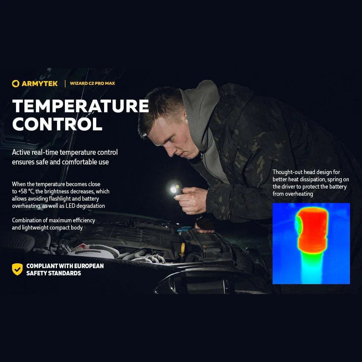 ARMYTEK WIZARD C2 PRO MAX MAGNET USB - Hunt The Night