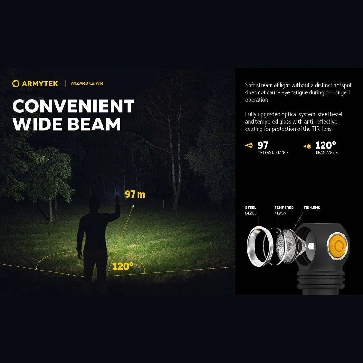 ARMYTEK WIZARD C2 WR MAGNET USB (WARM LIGHT) - Hunt The Night