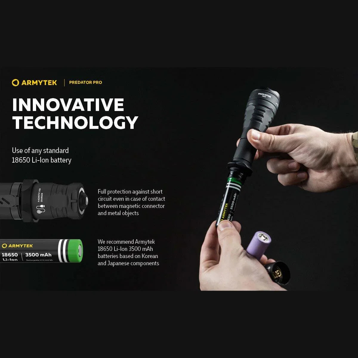 ARMYTEK PREDATOR PRO MAGNET USB (HI WHITE) - Hunt The Night