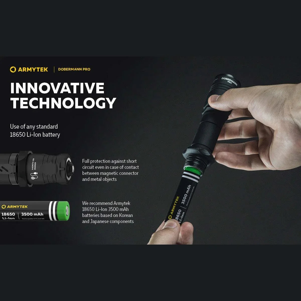 ARMYTEK DOBERMANN PRO MAGNET USB - XHP35 HI WHITE - Hunt The Night