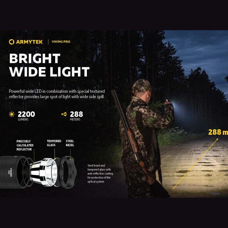 ARMYTEK VIKING PRO MAGNET USB - XHP50.2 WHITE - Hunt The Night