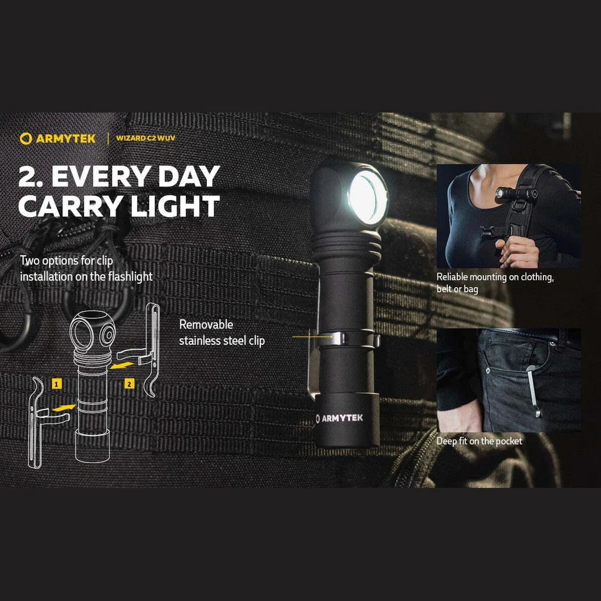 ARMYTEK WIZARD C2 WUV MAGNET USB - Hunt The Night