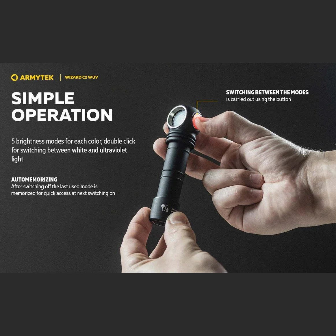 ARMYTEK WIZARD C2 WUV MAGNET USB - Hunt The Night