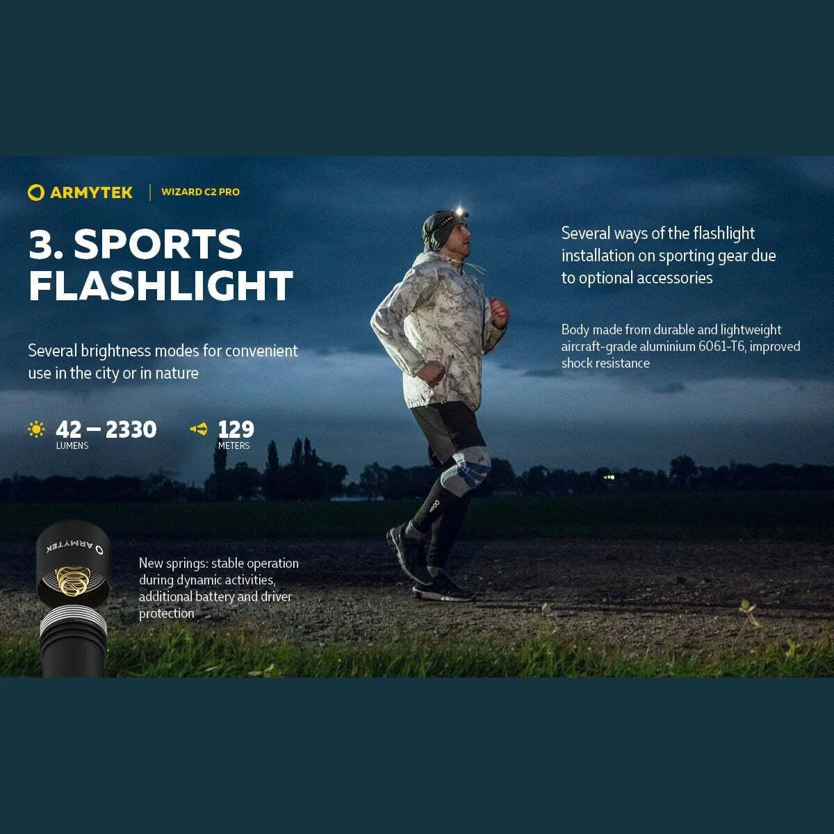 ARMYTEK WIZARD C2 PRO MAGNET USB (WARM LIGHT) - Hunt The Night