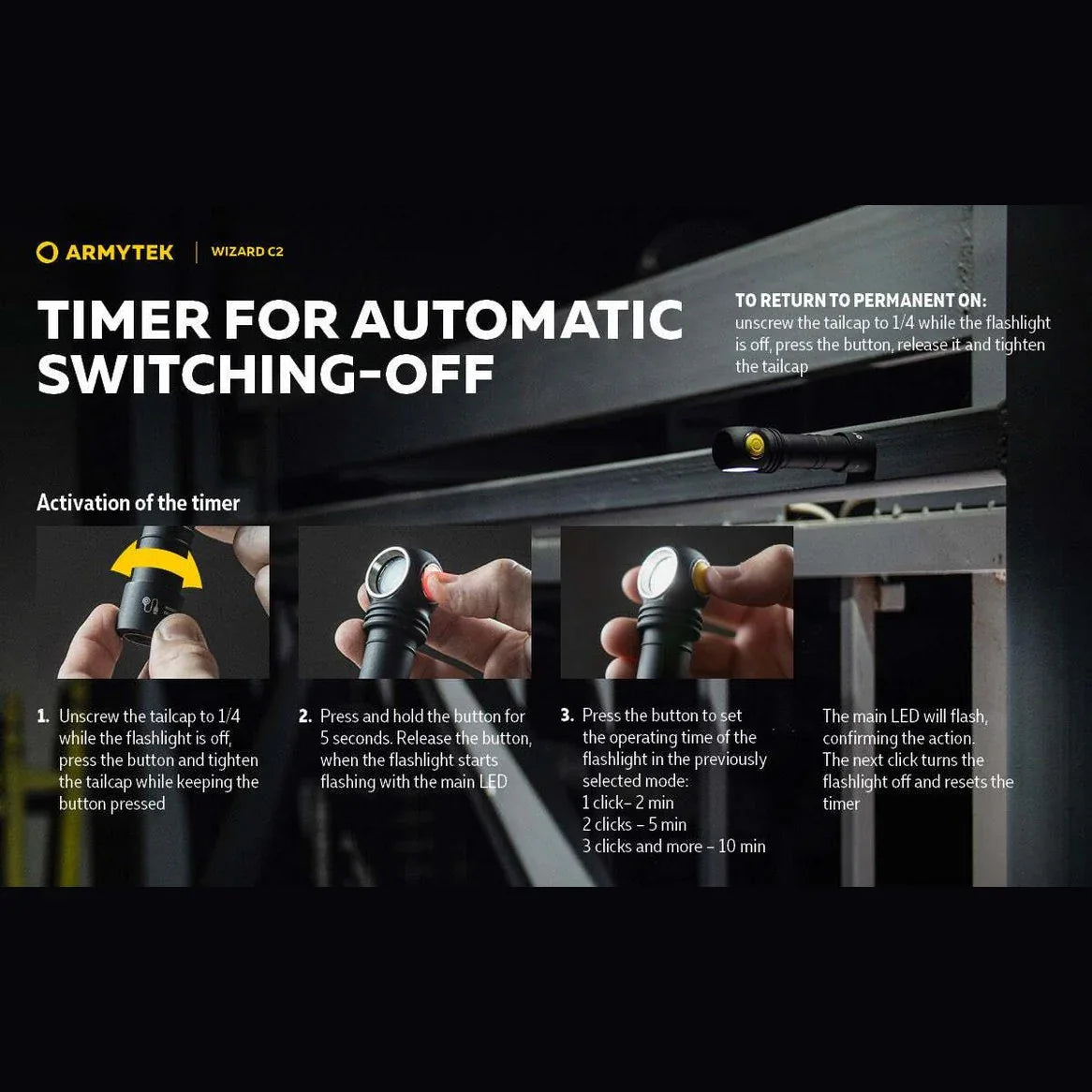 ARMYTEK WIZARD C2 MAGNET USB (WARM LIGHT) - Hunt The Night