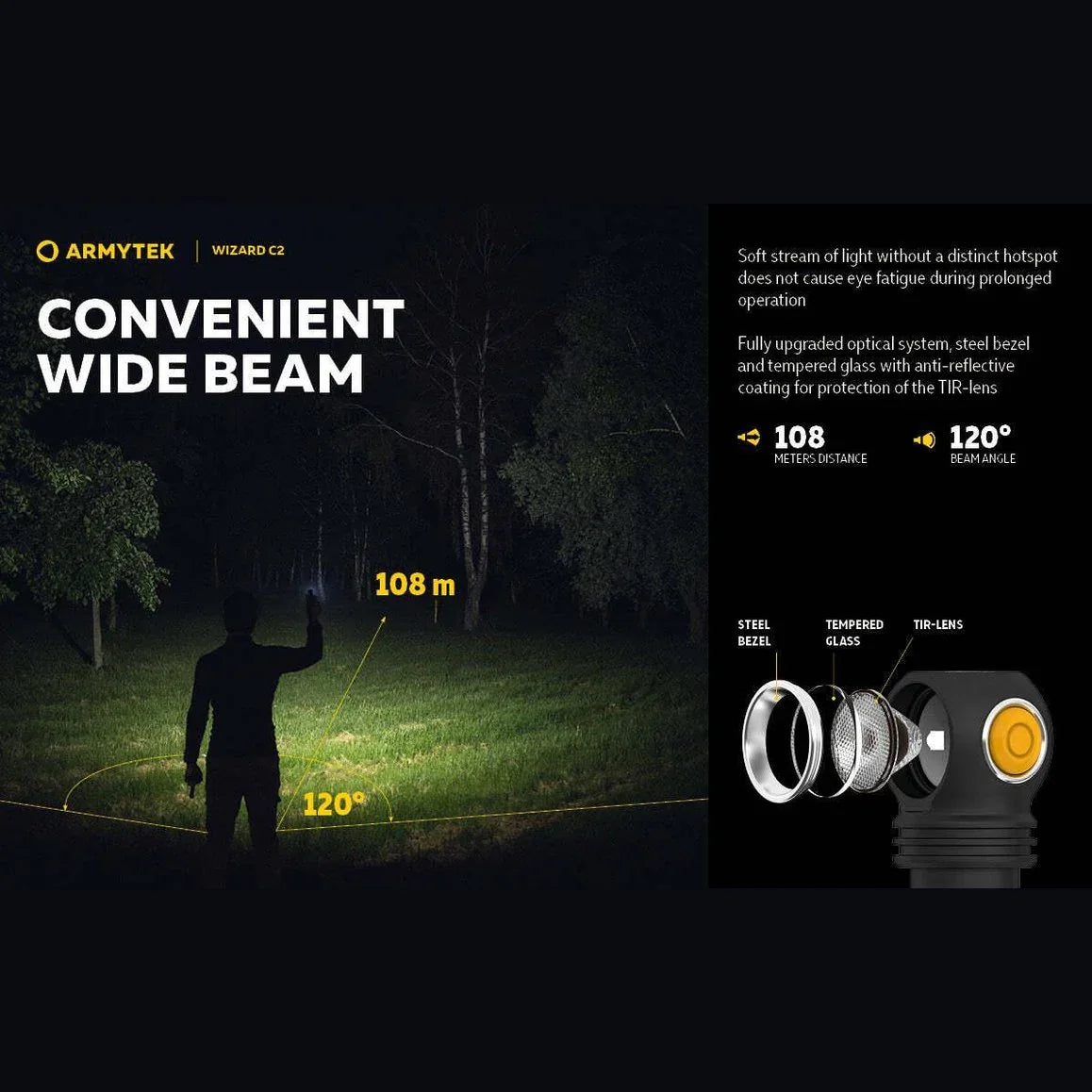 ARMYTEK WIZARD C2 MAGNET USB (WARM LIGHT) - Hunt The Night