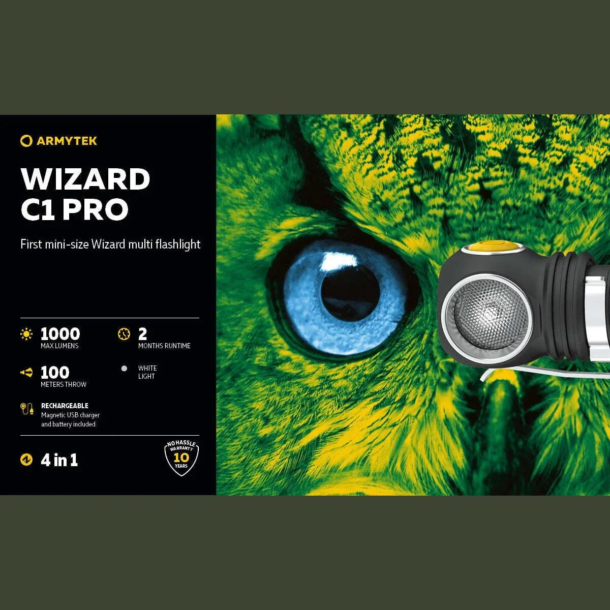 ARMYTEK WIZARD C1 PRO MAGNET USB - Hunt The Night