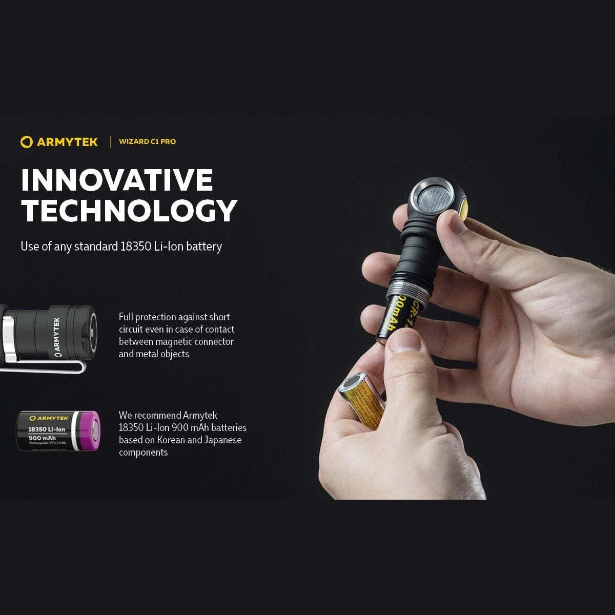 ARMYTEK WIZARD C1 PRO MAGNET USB - Hunt The Night