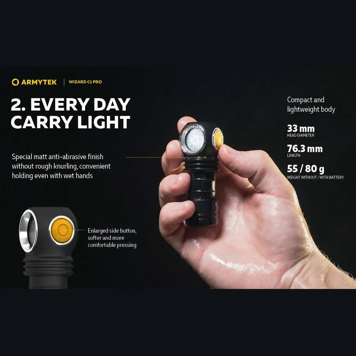 ARMYTEK WIZARD C1 PRO MAGNET USB - Hunt The Night
