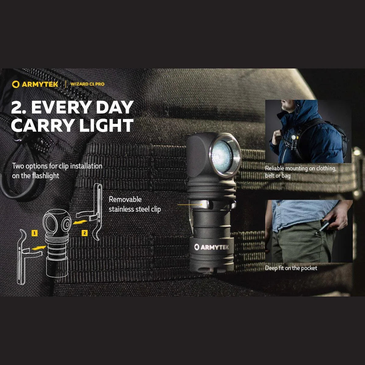 ARMYTEK WIZARD C1 PRO MAGNET USB - Hunt The Night