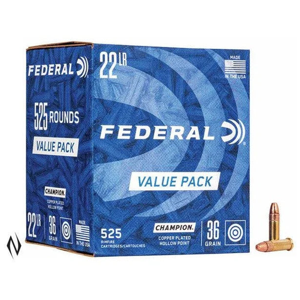 FEDERAL 22LR 36GR HP HV CHAMPION 525 PK 1260FPS - Hunt The Night