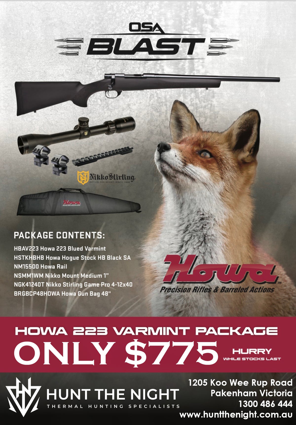 Howa 223 Short Action Varmint 223 PACKAGE!